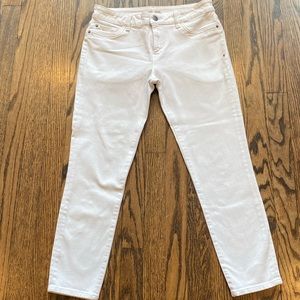 Warp + Weft White Denim Skinny Jeans